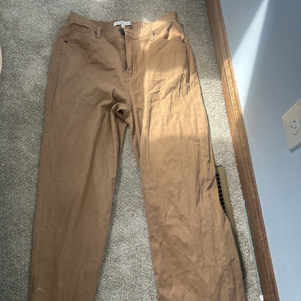 Celebrity Pink Tan Chinos Relaxed Fit Cotton Blend